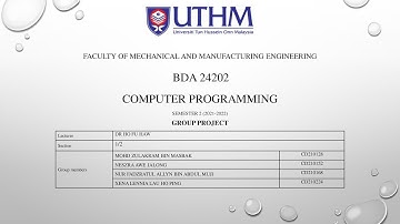 Group 1 Presentation video (BDA24202-COMPUTER PROGRAMMING)