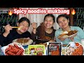 Mukbang  5 current 2x  jajayang korean noodles  momo and chowmin 