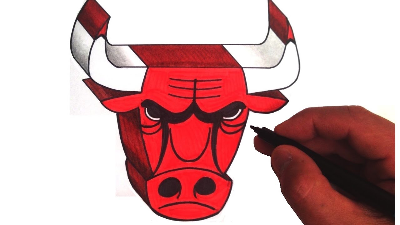 How to Draw the Chicago Bulls Logo in 3D - YouTube