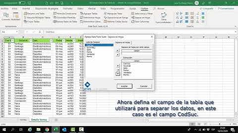 Separar en hojas individuales los datos de una Tabla Excel