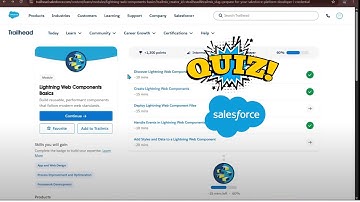 Lightning Web Components Basics | Quizzes for 3 Modules | #learning#youtube#ytshorts#salesforce
