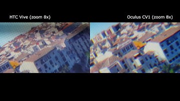 HTC Vive vs Oculus Rift CV1 SDE comparsion (Google VR test) ZOOM 8x