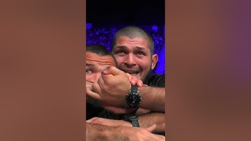 Khabib chokes Umar Nurmagomedov in excitement 😂 #bellatorsandiego