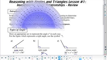 Reasoning With Angles and Triangles: Investigating Angle Relationships