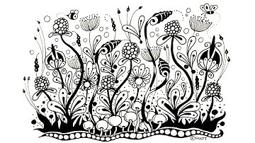 Zen doodle art for beginners ♡ zentangle art ♡ tangle drawing ♡ zendoodles