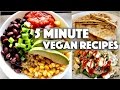 EASY VEGAN 5 MINUTE RECIPES // FOR COLLEGE STUDENTS