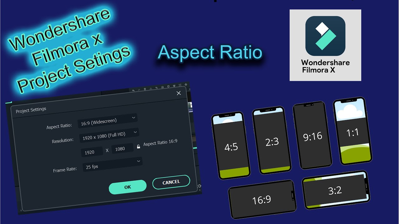 Filmora X Project Settings | Aspect Ratio | Resolution - YouTube