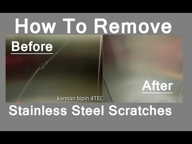Stainless steel lift door scratch removal