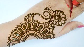 मेहँदी डिज़ाइन सीखने का आसान तरीका - Stylish Check Mehndi Design Trick for Hands - New Mehndi Design