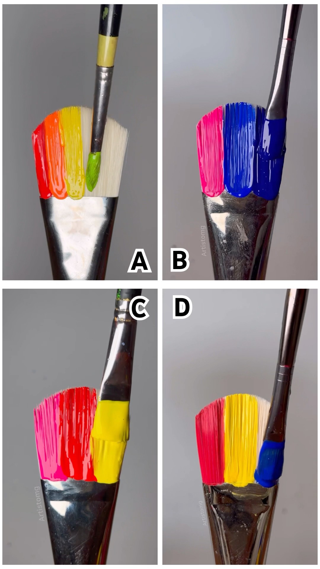 Painting Mirrors with Different Colors Using a Big Brush! ?✨?️ What’s your fav? ? #shortsart