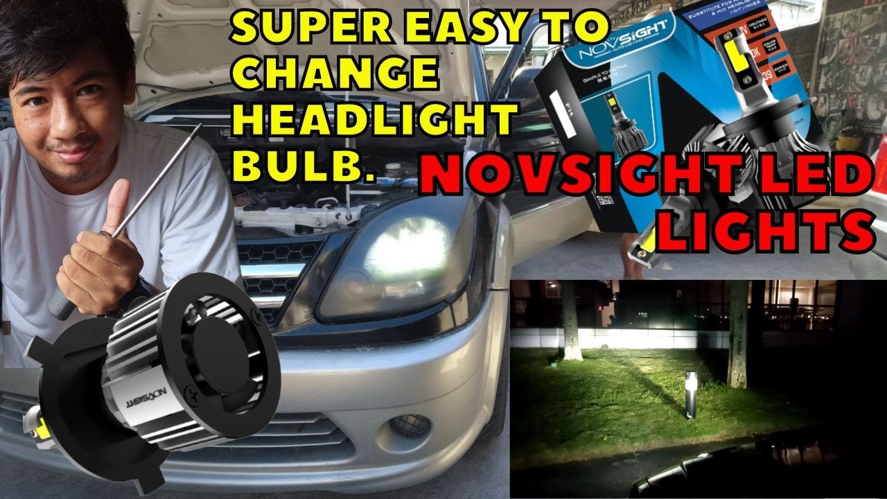 NOVSIGHT | How to change headlight bulb | MITSUBISHI ADVENTURE | Car