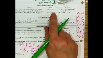 Algebra 1 - Lesson 8.1 Video Notes C