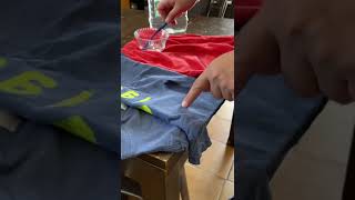 Remove dry slime stains from washed clothes