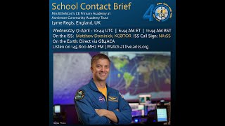 ARISS Contact between the International Space Station NA1SS and Axminster Multi-Academy Trust GB4ACA