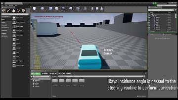 UE4 Car AI basic obstacle avoidance   First test