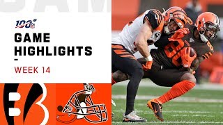 Bengals vs. Browns Week 14 Highlights | NFL 2019