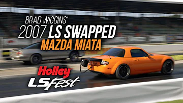 Brad Wiggins LS-Swapped Nitrous-Assisted Miata is a 8 Second Drag Strip Monster