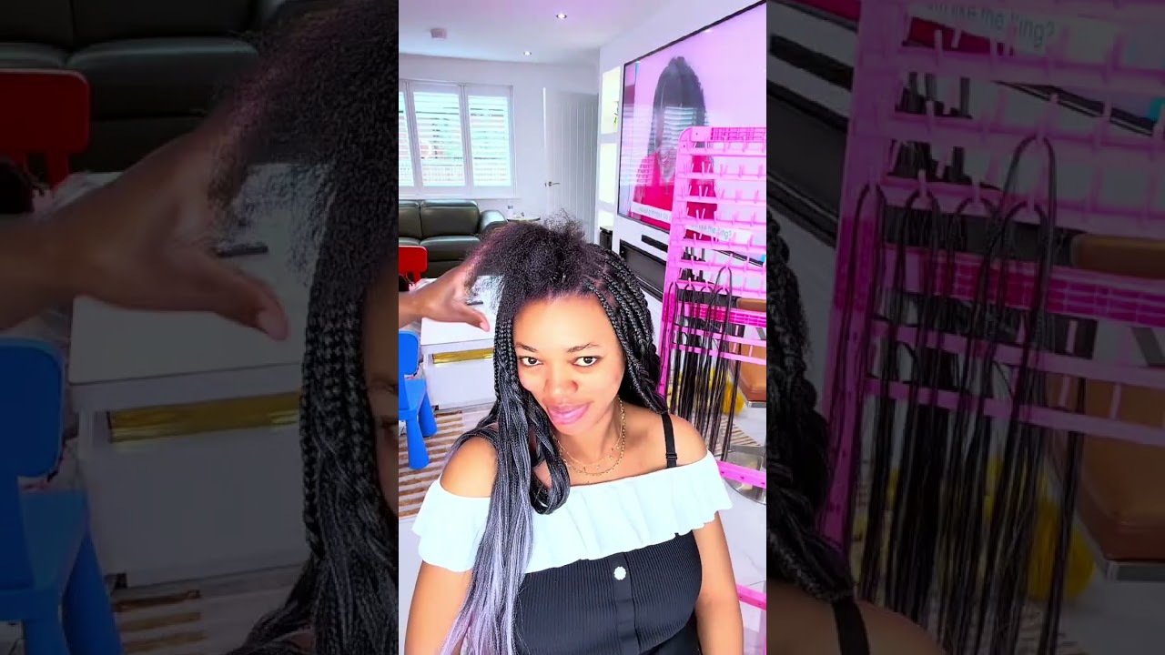 My labour and delivery hairstyle / braids / knotless braids 