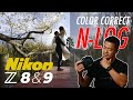 How to Color Correct N-LOG from Nikon Z8 & Z9 (Works on all LOG FLAT PROFILE)