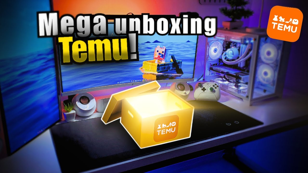 Mega Unboxing TEMU de Itens Incríveis e Baratos para o Setup!!