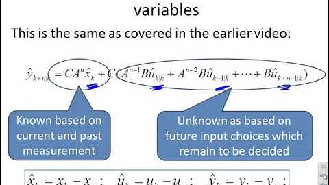Model Predictive Control  12 - unbiased prediction using steady-state estimates
