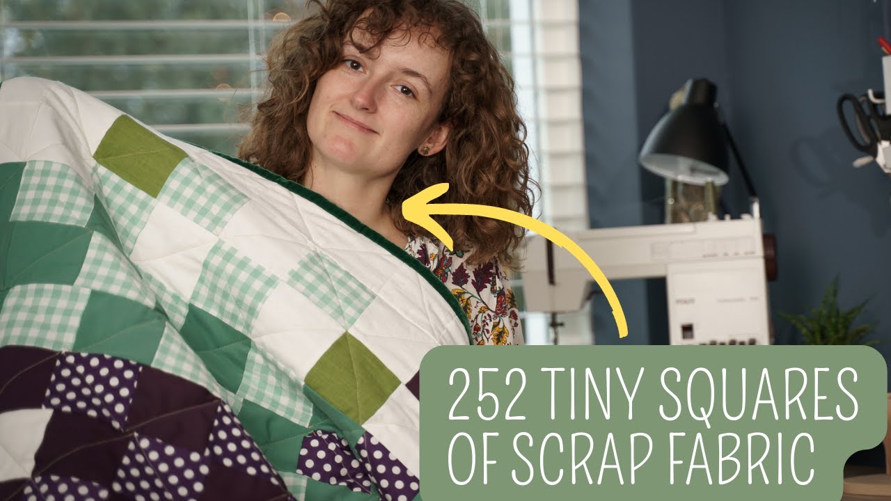 I made my first quilt out of scrap fabric - YouTube