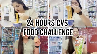 Eating only vegetarian CVS  food ? for 24 hours | CVS food challenge in korea ??