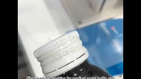 Fiber marking/engraving machine for medical metal bottle cap marking production date from China