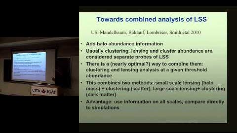 CITA 316: Galaxy clustering as a probe of cosmology