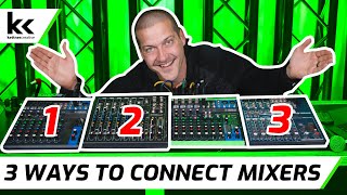 3 Ways To Connect Multiple Audio Mixers Together | Tutorial & Test