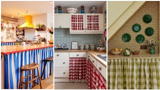 Kitchen decor Kitchen cabinets curtains design ideas. Modular kitchen decor.#kitchendesign #curtains