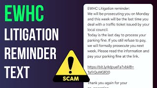 EWHC Litigation Text Scam! Don’t Fall for It!