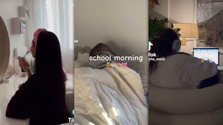 AESTHETIC SCHOOL MORNING ROUTINE✨ll TIKTOK COMPILATIONS🤍