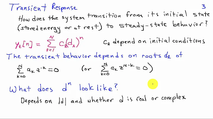 Characteristics of Systems Described by Difference Equations