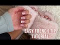 HOW I DO MY OWN FRENCH TIP MANICURE AT HOME 🤍