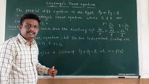 Solution of Partial Differential equation(Lagrange