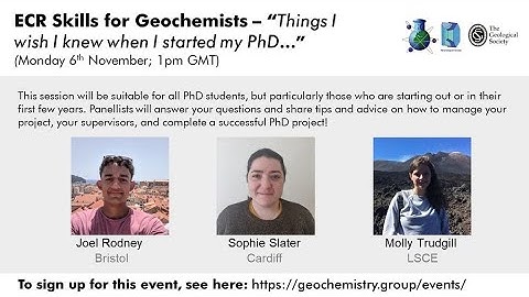 ECR Skills for Geochemists - "Things I wish I knew when I started my PhD - Part II"