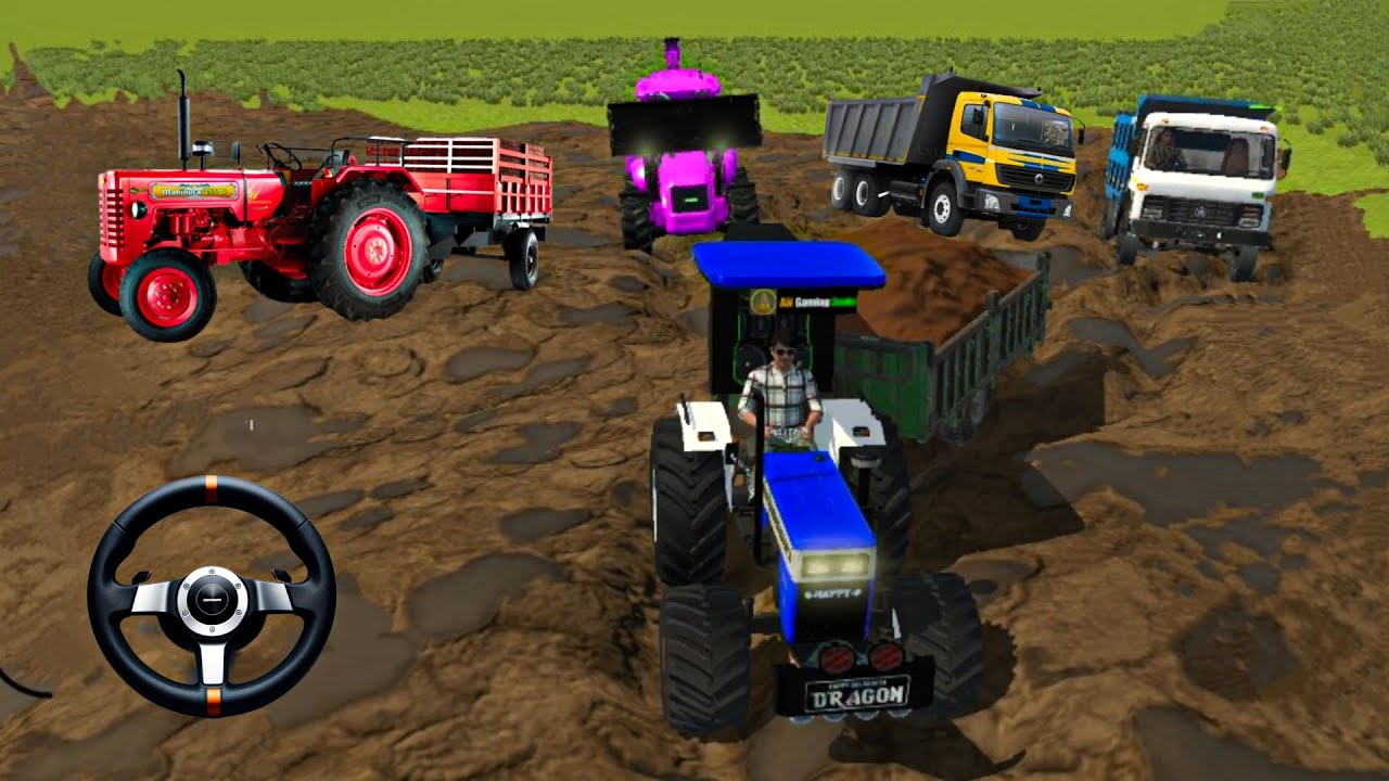 drive JCB and lodging stone 🚛 From the dumper truck in game 🎮#truck #jcb #tractor #dumper #gaming 