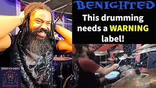 Kevin Paradis - Benighted, MACHINEDRUM MONDAYS EP 8, METAL DRUMMER REACTS #benighted #reaction
