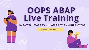OOPS ABAP Live Training | OOPS ABAP Live Training Demo