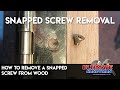 How to remove a snapped screw from wood