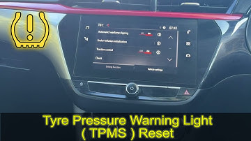 2020 VAUXHALL CORSA tyre pressure warning reset