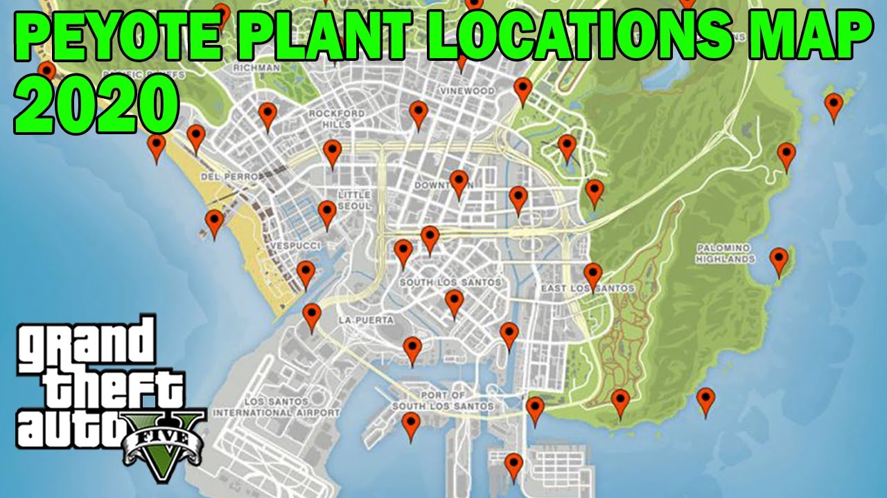 Peyote Plant Locations Map All The Locations Of The Peyote Plants