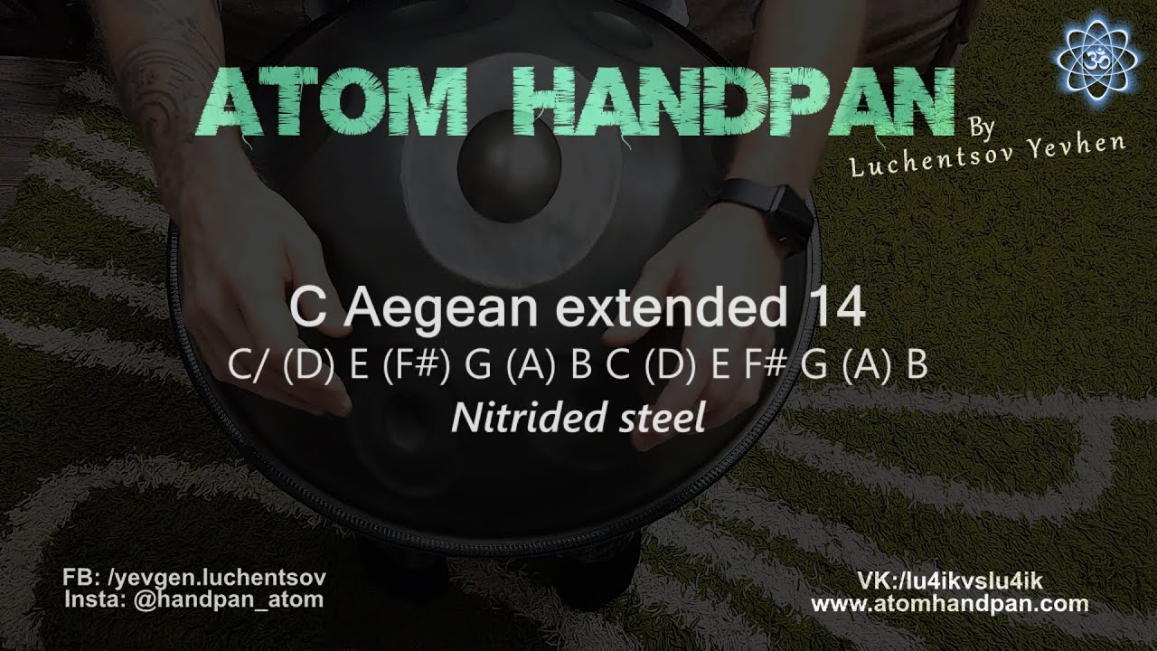 C Aegean 14 Extended Nitrided Steel (17 02 2024) Atom Handpan