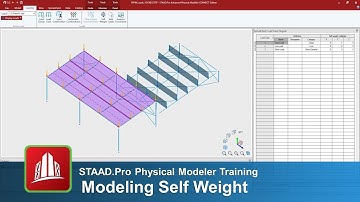 Modeling Self Weight in the STAAD.Pro Physical Modeler