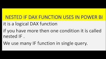 How to write Multiple Condition Into Power BI. Nested IF in Power BI. Use of multiple IF in PBI.