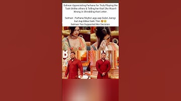 Salman khan Appreciating Farhana Bhatt🔥🥰 #bigboss19 #bigbossupdate #bb19 #farhanabhatt #salmankhan