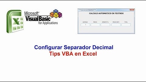 Configurar separador de miles y decimal - Formulario VBA