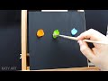 Easy &amp; Colorful Abstract Landscape Acrylics Painting Demo Satisfying/Daily Art Therapy