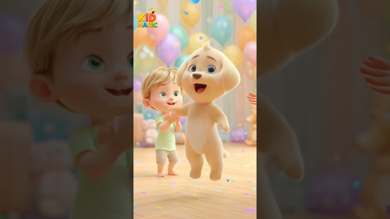 Cute Puppy & Baby Dance 🐶✨ | Kid Magic | Kids Animation Short